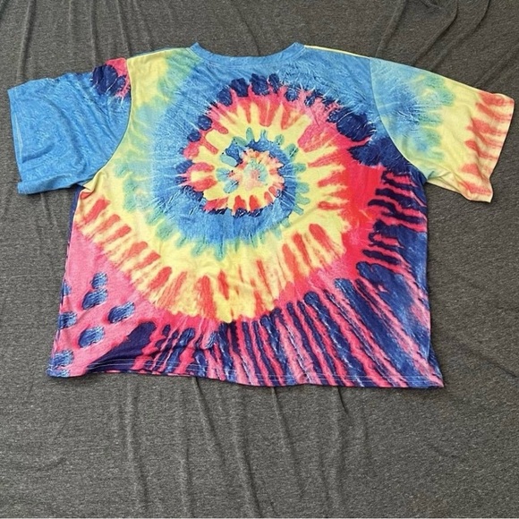 👽🛸 You Can’t Trip With Us tie-dye relaxed crop tee alien UFO - Picture 3 of 6